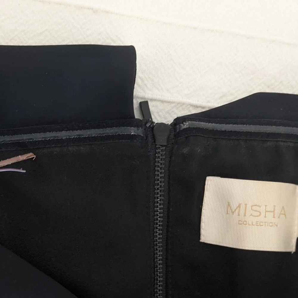 MISHA Off the Shoulder Sheath Black Dress - Picture 13 of 13